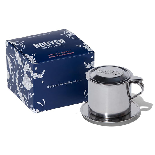 Nguyen Coffee Supply - Original Phin Filter: Stainless Steel 4oz Chamber, Perfect Cup of Phin Drip Coffee in 7 minutes