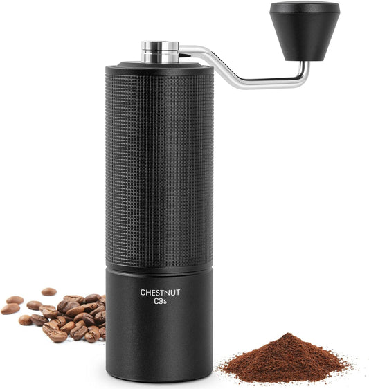 TIMEMORE Chestnut C2S Manual Coffee Grinder,CNC Stainless Steel Conical Burr, Internal Adjustable Setting, Double Bearing Positioning, Hand Grinder Gift for Espresso to French Press