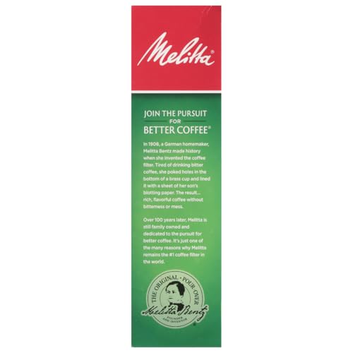 Melitta #4 Cone Coffee Filters, Unbleached Natural Brown, 100 Count (Pack of 3), 300 Total Filters