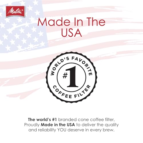 Melitta #4 Cone Coffee Filters, Unbleached Natural Brown, 100 Count (Pack of 3), 300 Total Filters