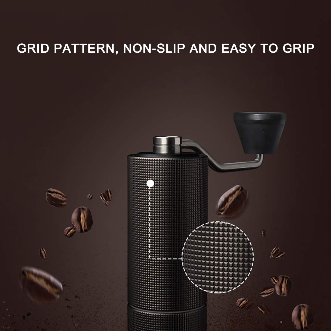 TIMEMORE Chestnut C2S Manual Coffee Grinder,CNC Stainless Steel Conical Burr, Internal Adjustable Setting, Double Bearing Positioning, Hand Grinder Gift for Espresso to French Press